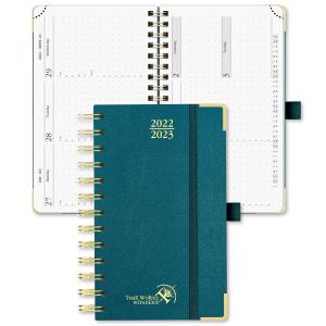 Quality 4.33'' x 6.69'' Hardcover Weekly Planner 2023 2023 Paficic Green wholesale