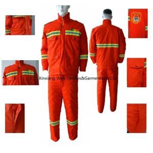 Quality Orange Winter Insulated Cotton 280gsm Flame Resistant Suit wholesale