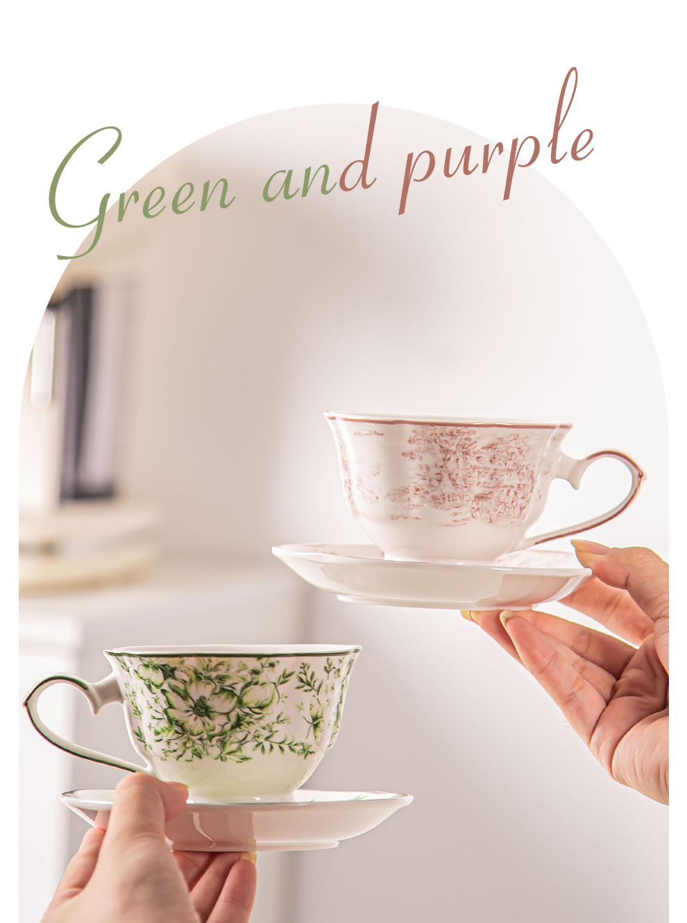 Mothers Day Cups Saucers Ceramic Drinkware Set With Plush Porcelain Cup And Saucer Plate