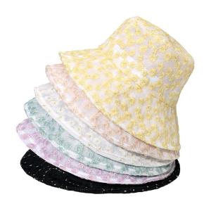 Quality Summer Breathable Flower Lace Fisherman Hat Small Daisy Bucket Hat For Women wholesale