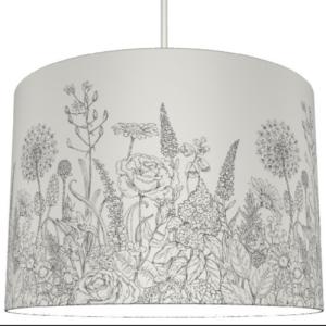 Quality 300*210mm Jungle Print Lampshade With Grey Floral And Trees wholesale