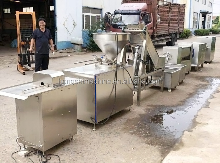 5.5kw Meat Sausage Filling Tying Machine Production Line High Capacity