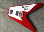 Red Unusual Shaped Flying V Electric Guitar,Rosewood Fingerboard