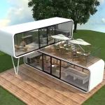 Modern 20FT 40FT Apple Cabin House with Bathroom Cabinet Stylish Mobile Prefab