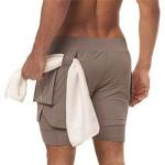 Wholesale 2022 New Running Shorts Men 2 in 1 Double-Deck Quick Dry Sport Shorts