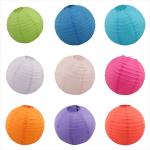 Colorful Chinese Paper Lamp Paper Lantern Decorations 6 Inch / 8 Inch