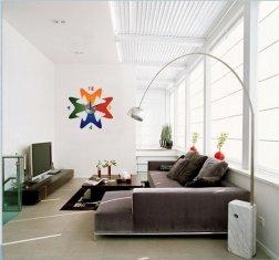 Quality 2012 New Design Vinyl Wall Sticker Clock 10A053 Flower Wall Decoration wholesale