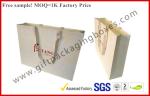 Branded Custom Paper Gift Bags With Ribbon Handles , Embossing Logo Paper Hand