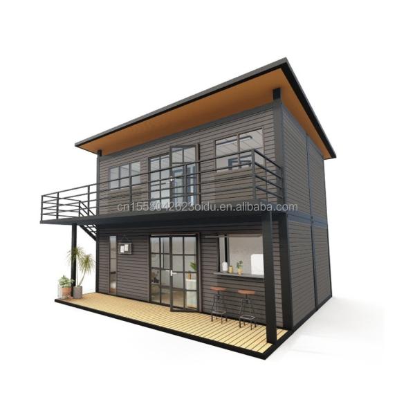 Main structure Wooden Galvanized Steel Square Tubes 4 Bedroom Bilayer Prefab