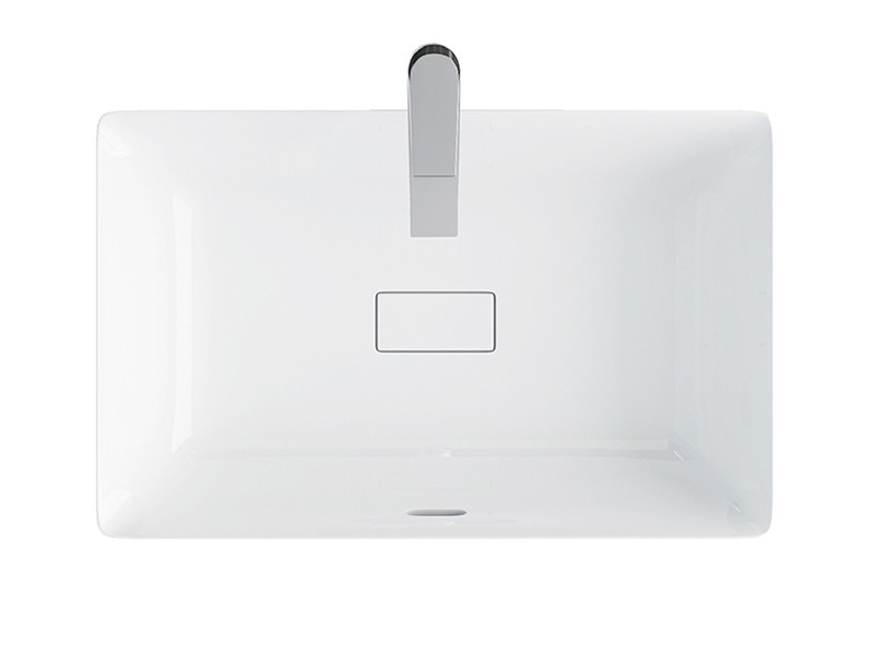 ARROW AP4303 Counter Top Basin Rectangle White Glazed With Overflow