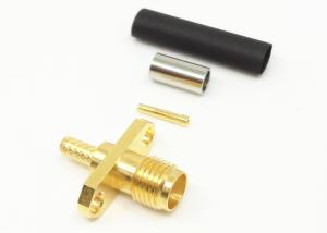 Quality Small Volume Female 2 Holes Flange Mount SMA Antenna Connector wholesale