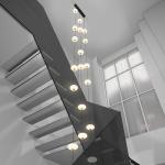 Led staircase chandelier modern living room chandelier hanging designer Villa