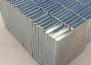 Quality N50 Bright Silver Neodymium Permanent Magnets Block Zinc Coating wholesale