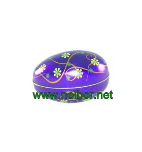 Quality egg shape chocolate tin container for easter holiday wholesale