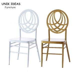Quality Supplies Metal Gold White Wedding Banquet Chiavari Chair With Cushion For Event wholesale
