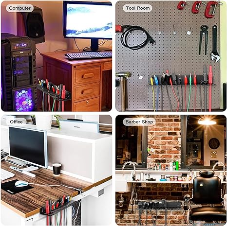 Cable Management with Bolt Inserting Type Cable Hooks 11 Cable Slots Iron Cable Racks