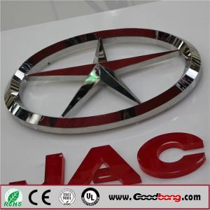 Quality Round vacuum forming Acrylic 3D Chrome Car Logo wholesale