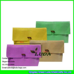 Quality LUDA colorful straw handbags fashion paper straw clutch handbags wholesale