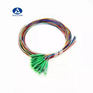 Quality Single Mode Optical Fiber Pigtail , 12 Fibers 9125 LC APC Pigtail wholesale