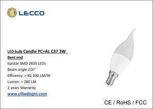 Quality SMD 2835 E14 Led Candle Bulbs Wiith PBT Aluminum Cover 30 000H wholesale