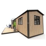 Customized Color Wooden Homes for Family Made of Steel Sandwich Panel and