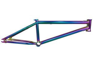 Quality Rainbow Frame Chrome BMX Frame , Oil Slick Colorful Custom BMX Bike Parts wholesale