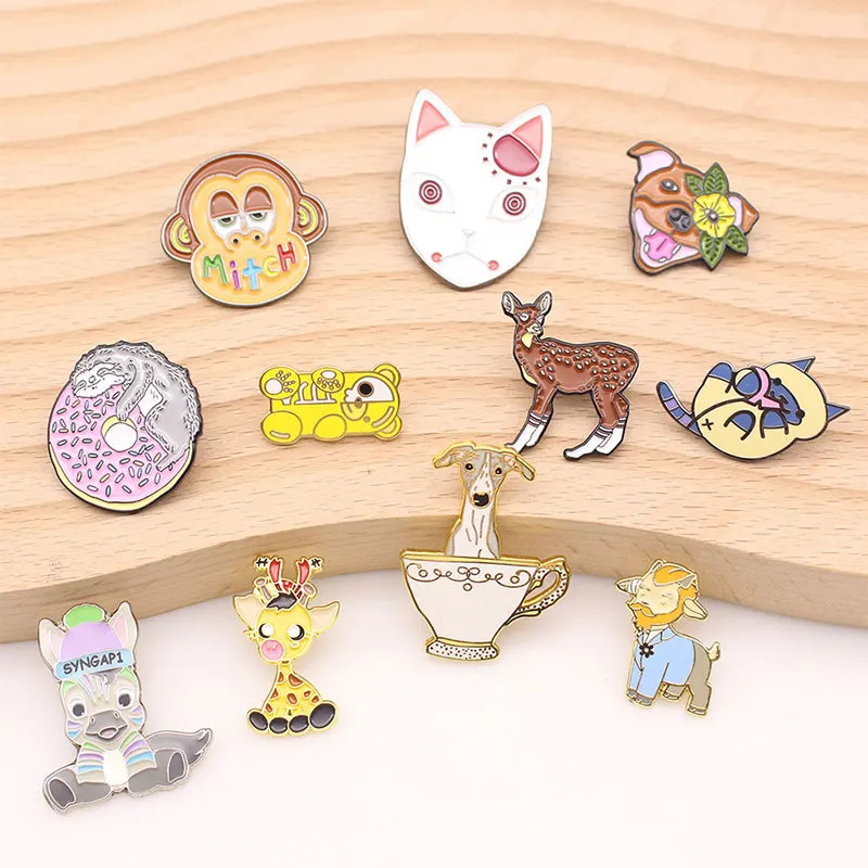 Metal Cute Cartoon Lapel Pin Badge Logo Custom Anime Soft Hard Enamel Pin