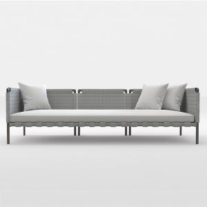 Quality 3 Seater Weatherproof Weaving Rope Outdoor Sofa Set wholesale