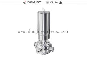 Quality 1/2&quot; Pneumatic 3 Way Ball Valves With Tri Clamp End wholesale