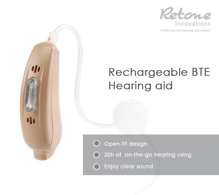 BTE Open fit Hearing Aids Rechargeable Ear Listening Machine