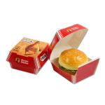 Customized Burger Box Design Logo Food Grade Paper Packaging Box for Eco