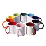 Blank 11oz Ceramic Sublimation Coloured Mugs Two Tone Design Microwave Safe