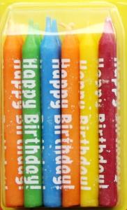 Quality Eco Friendly Novelty Birthday Candles With Happy Birthday White Word Printed wholesale