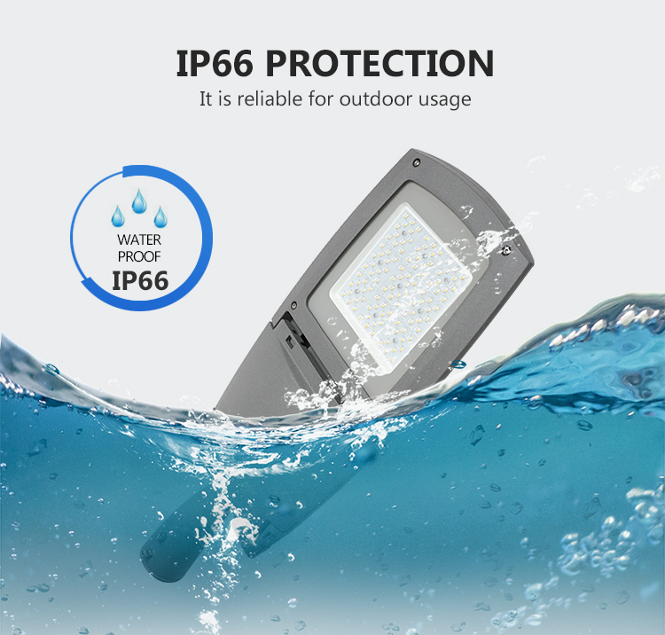 Smart City Road Lighting 150w IP66 Cobra Head LED Lamp in Die-casting Aluminum Housing