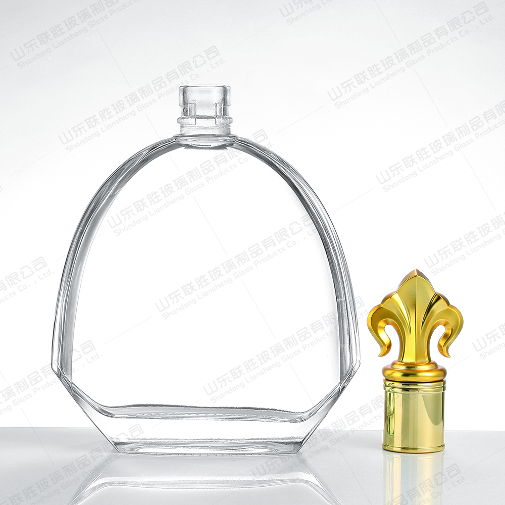 Clear Glass Decanter Xo Brandy Whiskey Bottle for Beverage Packaging 750ml 800ml