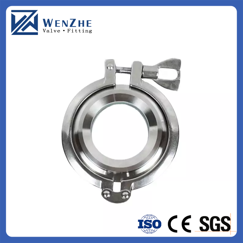 ISO 9001 Certified Sanitary 304 316L Stainless Steel Clamp Connection End Sight Glass