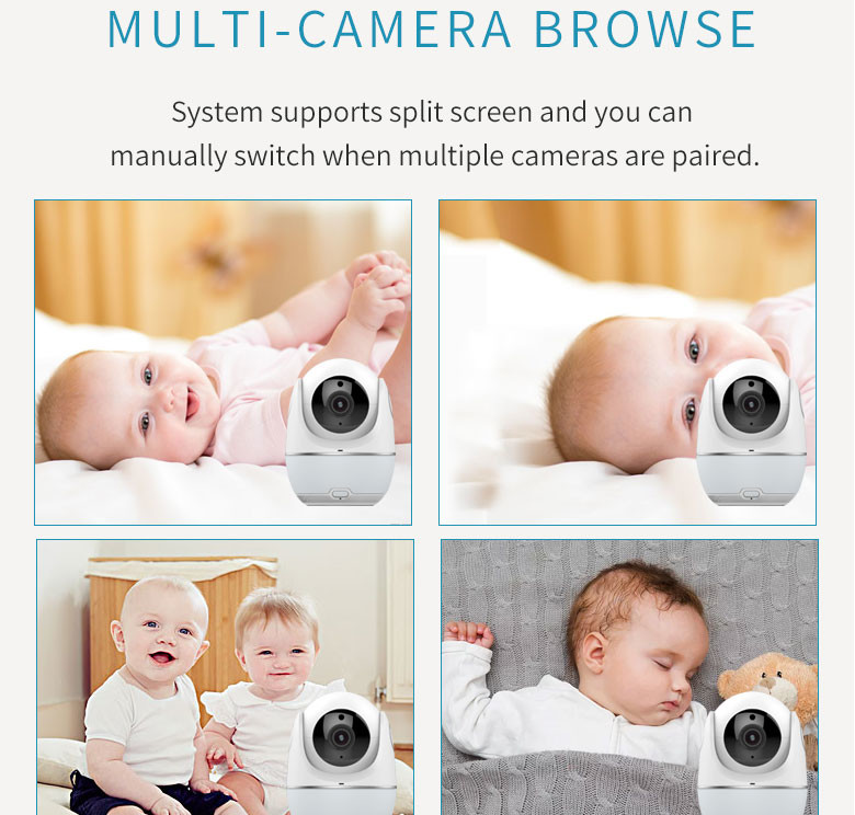 Built In Speaker 5 Inch Wireless Home Video Cameras 2g2p Baby Monitor
