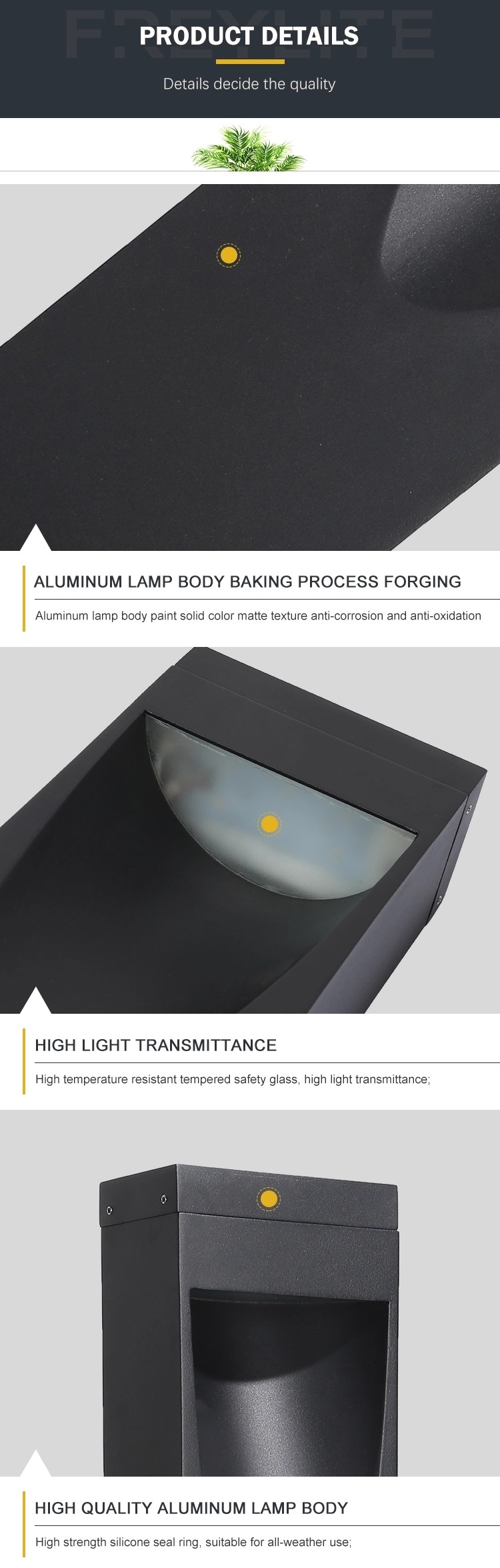 Rainproof Portable Outdoor LED Lights 6w Endurable Safety Steel Glass Material