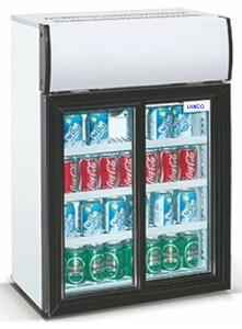 Quality Low Power Double Sliding Door Beverage Cooler Refrigerator 85L 220V 50Hz wholesale