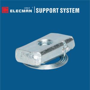 Quality Clamping Strut Channel Nuts With Spring Zinc Plated Galvanised Steel wholesale