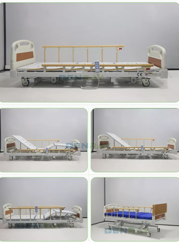 Good Quality Super Low Height Electric 3 Function Medical Hospital Bed