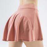 green Nylon Womens Tennis Skirt Pants Pleated High Waist Pocket Soft Tennis Wear