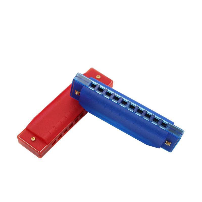 Plastic Ten Hole Harmonica Children Instruments Logo Customized