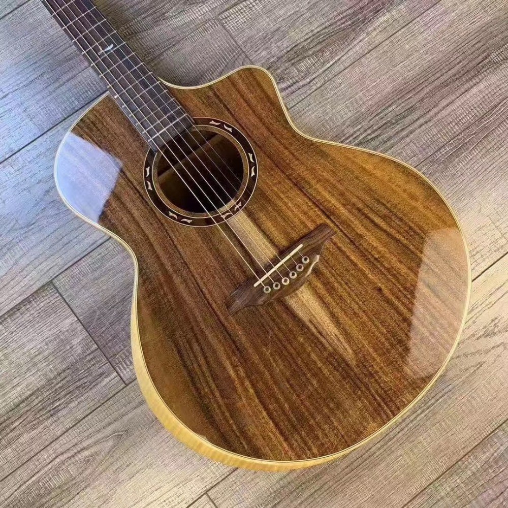 41 inch All solid koa wood Acoustic Guitar,New arrival Solid KOA Guitar,hand made koa