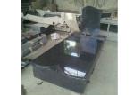 Unique Black Granite Gravestone , Personalized Tombstone Grave Markers