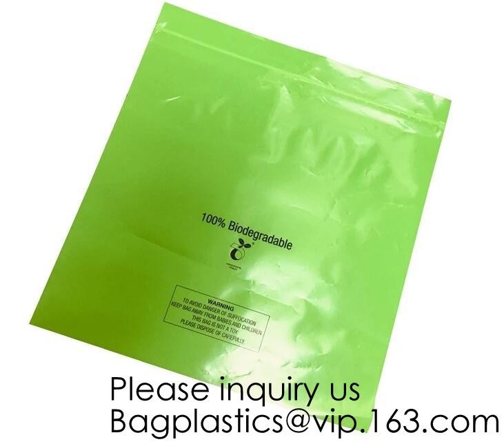 PLA Biodegradable Cornstarch minizip grip Bags, Organic Slider Zipper Bag, Eco Firendly, Compostable Garment Apparel pac