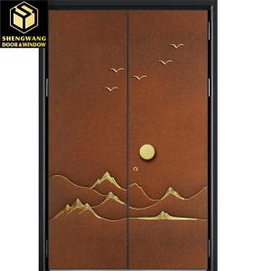 Quality 45mm Powder Coated Aluminum Room Door 1.0 Hour Fire Rating Fireproof Soundproofing Door wholesale