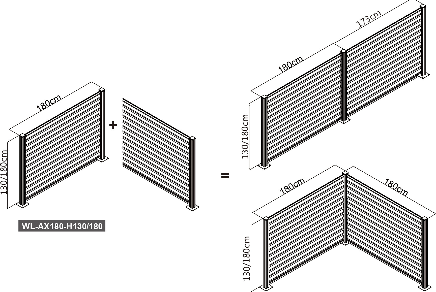 Anthracite RAL7016 Aluminium Garden Panels 1.2mm 1.0mm Quick Assembly