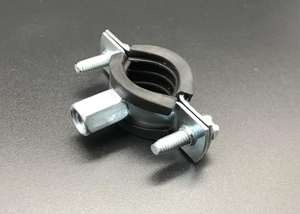 Cheap Heavy Duty M10 Strut Pipe Clamps EPDM Rubber Lined Pipe Clamp Galvanized Steel for sale