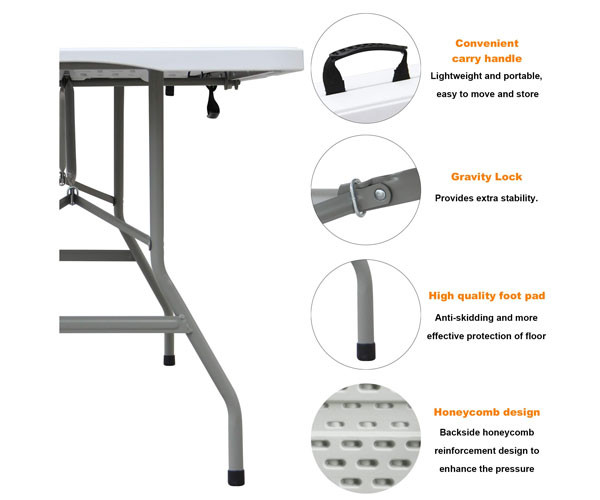 10 Ft Adjustable Height Banquette Table Restaurant Square Camp 6 X 2